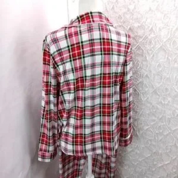 NWT Rae Dunn MERRY Tartan Plaid Notch Collar Pajamas, Size Large soft cozy comfy - Picture 6 of 9